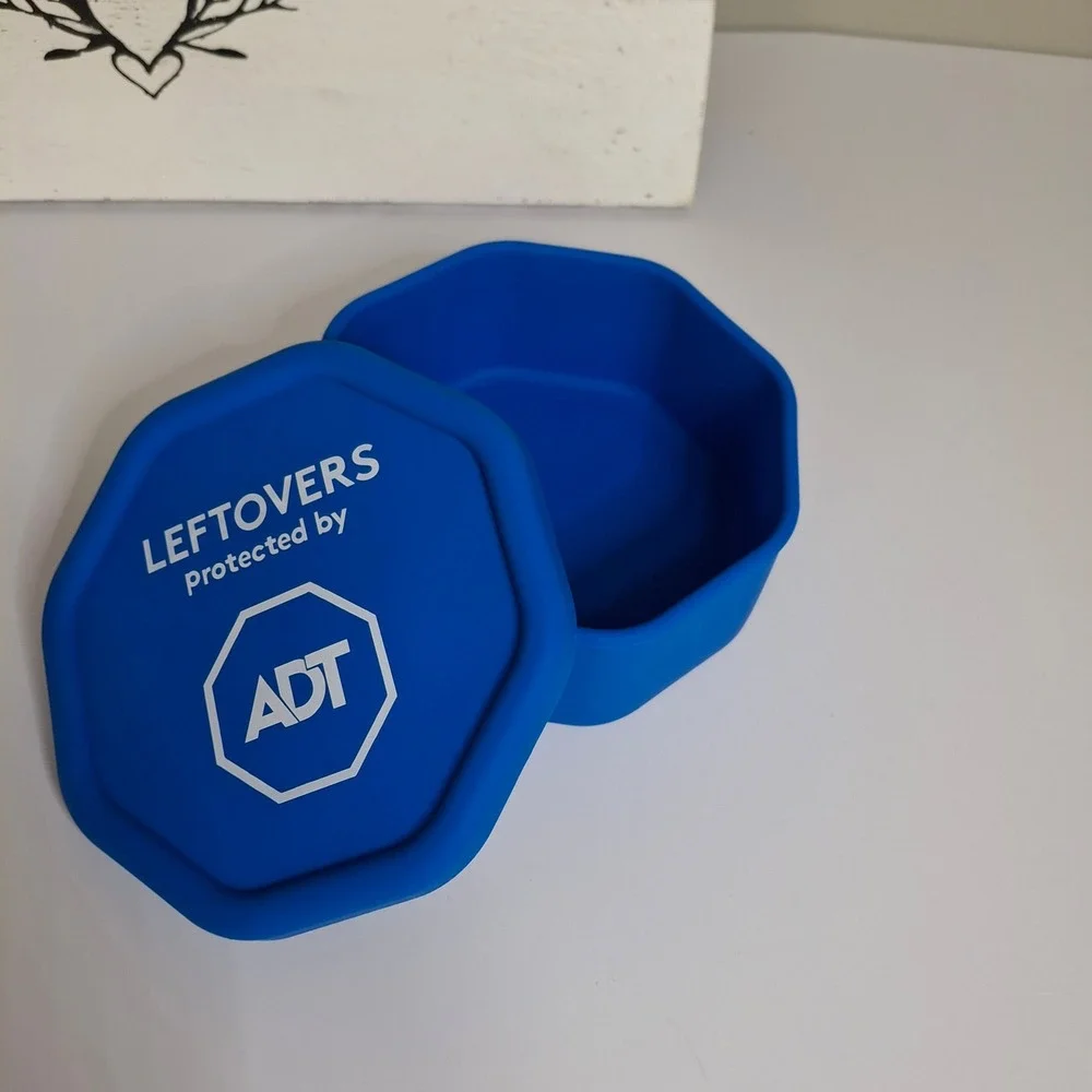 ADT Leftovers‎ Protected By Novelty Food Storage Container Blue Octagon